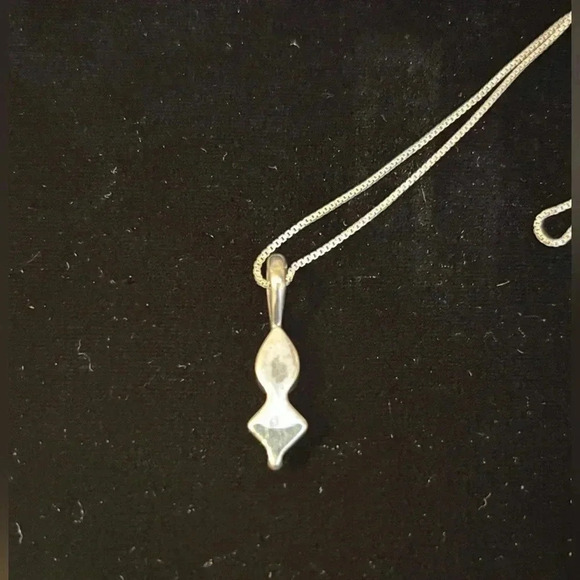 92.5 Silver, Made In Italy Amethyst Double Gem  8” Necklace - Picture 3 of 5